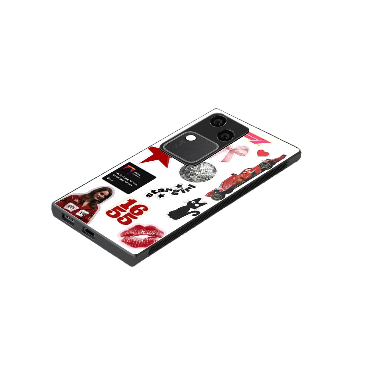 Formula 1 Fever stylish phone case for vivo v30 | glossy glass and slim fit