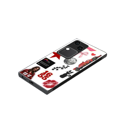 Formula 1 Fever stylish phone case for vivo v30 | glossy glass and slim fit