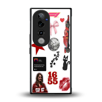 Formula 1 Fever back phone cover | glass case for vivo v40 pro