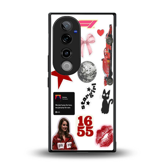 Formula 1 Fever back phone cover | glass case for vivo v40 pro