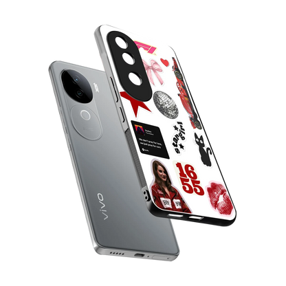 Formula 1 Fever sleek vivo v40e cover with tempered glass back and TPU edges