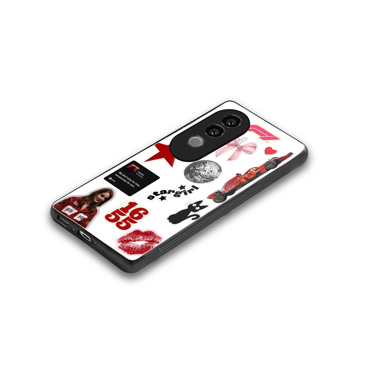 Formula 1 Fever stylish phone case for vivo v40e | glossy glass and slim fit
