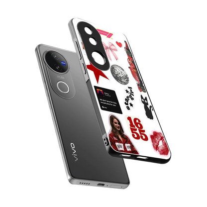 Formula 1 Fever sleek vivo v50 cover with tempered glass back and TPU edges