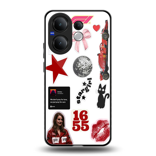 Formula 1 Fever back phone cover | glass case for vivo v60