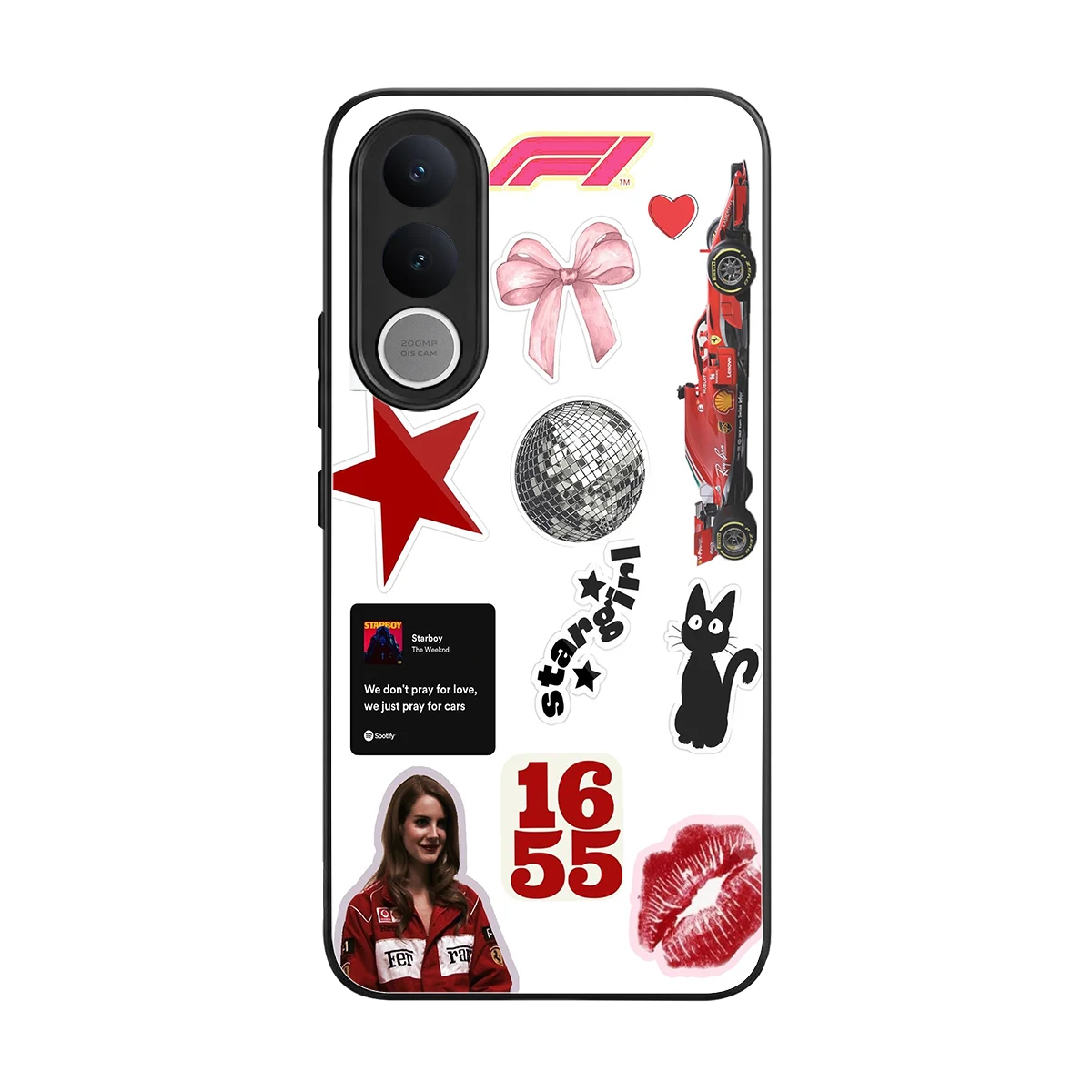 Formula 1 Fever back phone cover | glass case for vivo v70 fe
