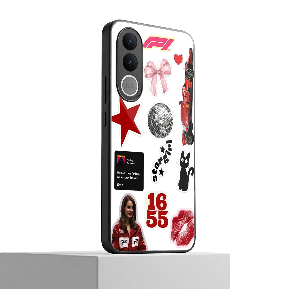 Formula 1 Fever vivo v70 fe mobile cover | shockproof glass phone case