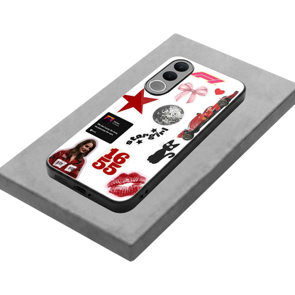 Formula 1 Fever stylish phone case for vivo v70 fe | glossy glass and slim fit