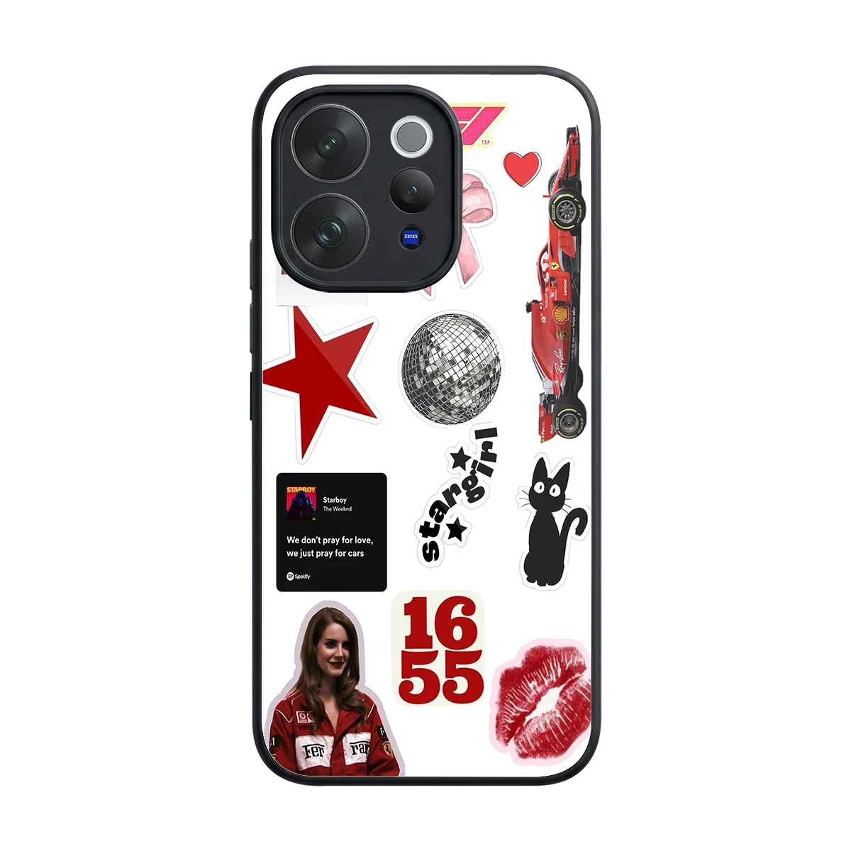 Formula 1 Fever back phone cover | glass case for vivo v70