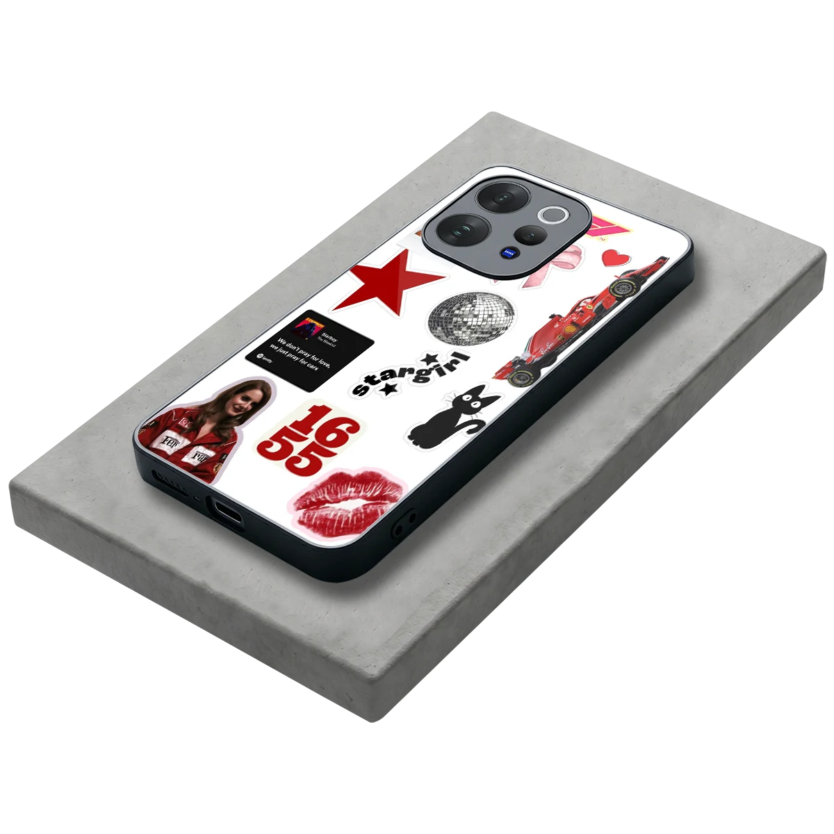 Formula 1 Fever stylish phone case for vivo v70 | glossy glass and slim fit