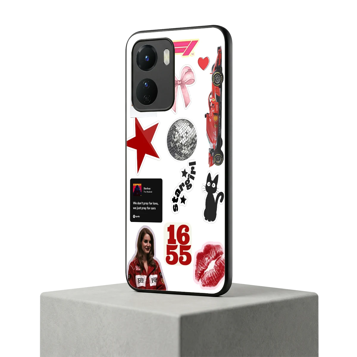 Formula 1 Fever vivo y16 mobile cover | shockproof glass phone case