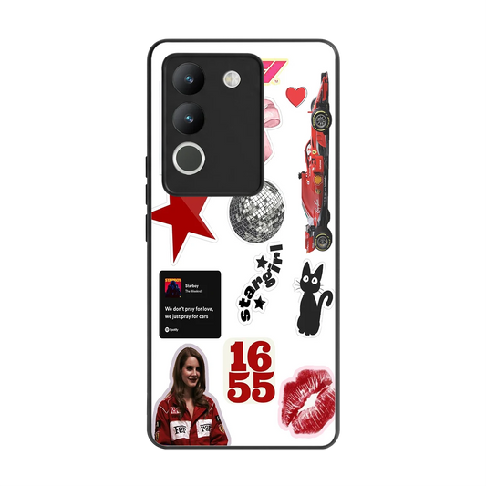 Formula 1 Fever back phone cover | glass case for vivo y200 5g