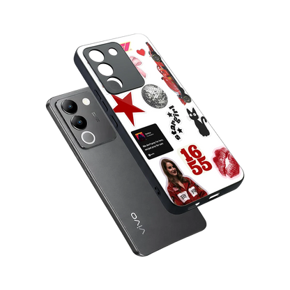 Formula 1 Fever sleek vivo y200 5g cover with tempered glass back and TPU edges