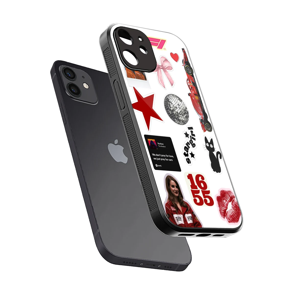 Formula 1 Fever sleek iphone 11 cover with tempered glass back and TPU edges