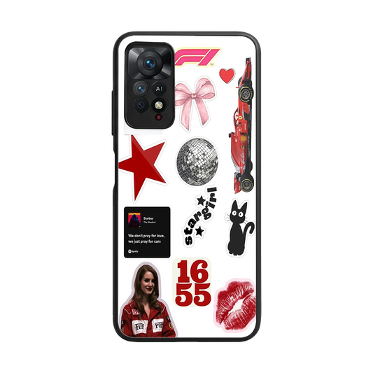 Formula 1 Fever back phone cover | glass case for redmi note 11 pro