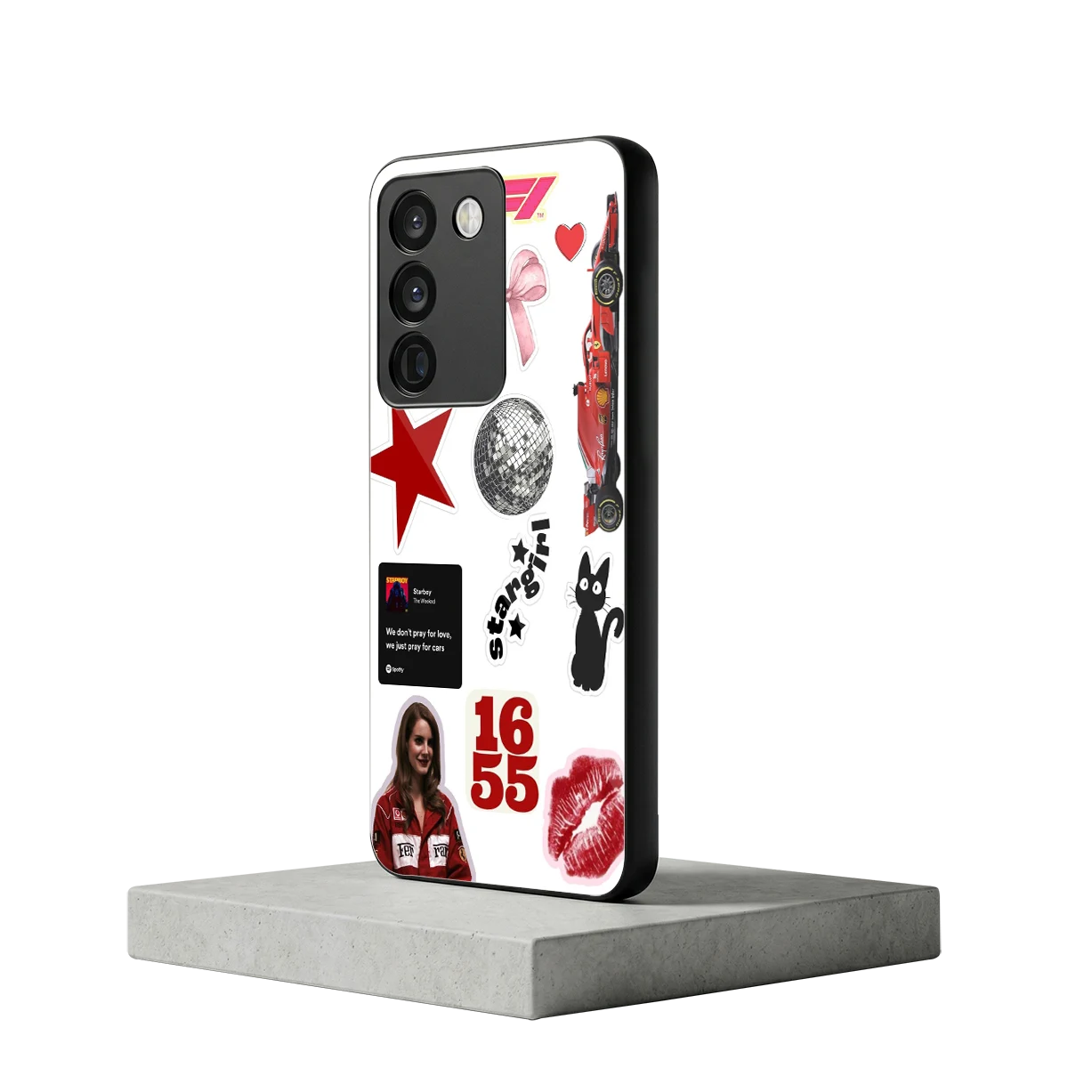 Formula 1 Fever vivo y200 5g mobile cover | shockproof glass phone case