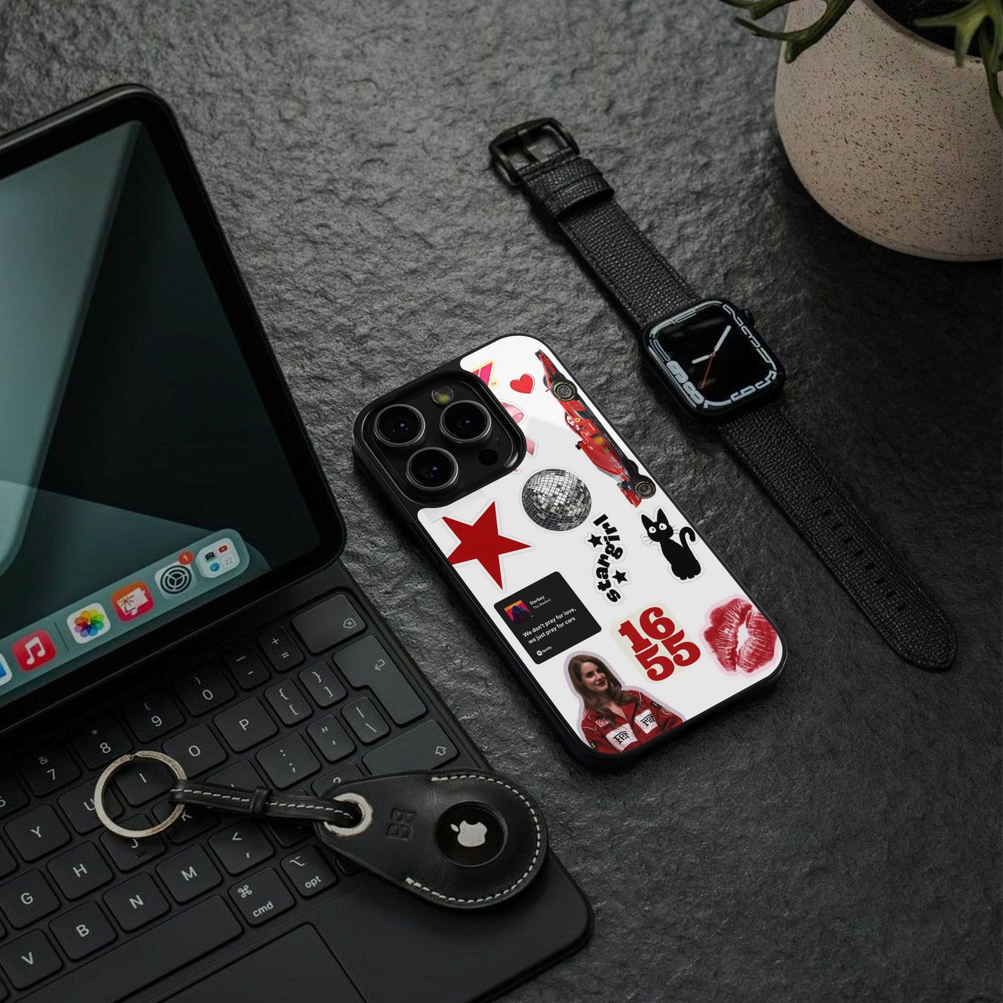 Formula 1 Fever TPU glass hybrid case for iPhone 16 | premium mobile back cover
