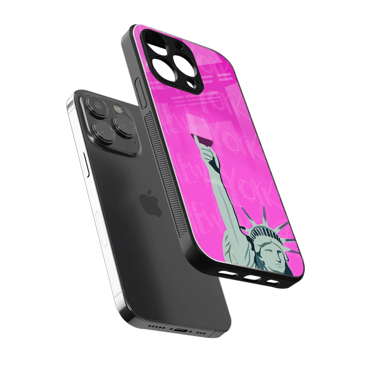 Freedom Toast sleek iphone 15 pro max cover with tempered glass back and TPU edges