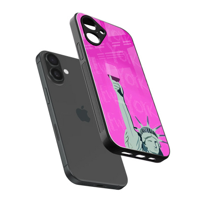 Freedom Toast sleek iPhone 16 cover with tempered glass back and TPU edges