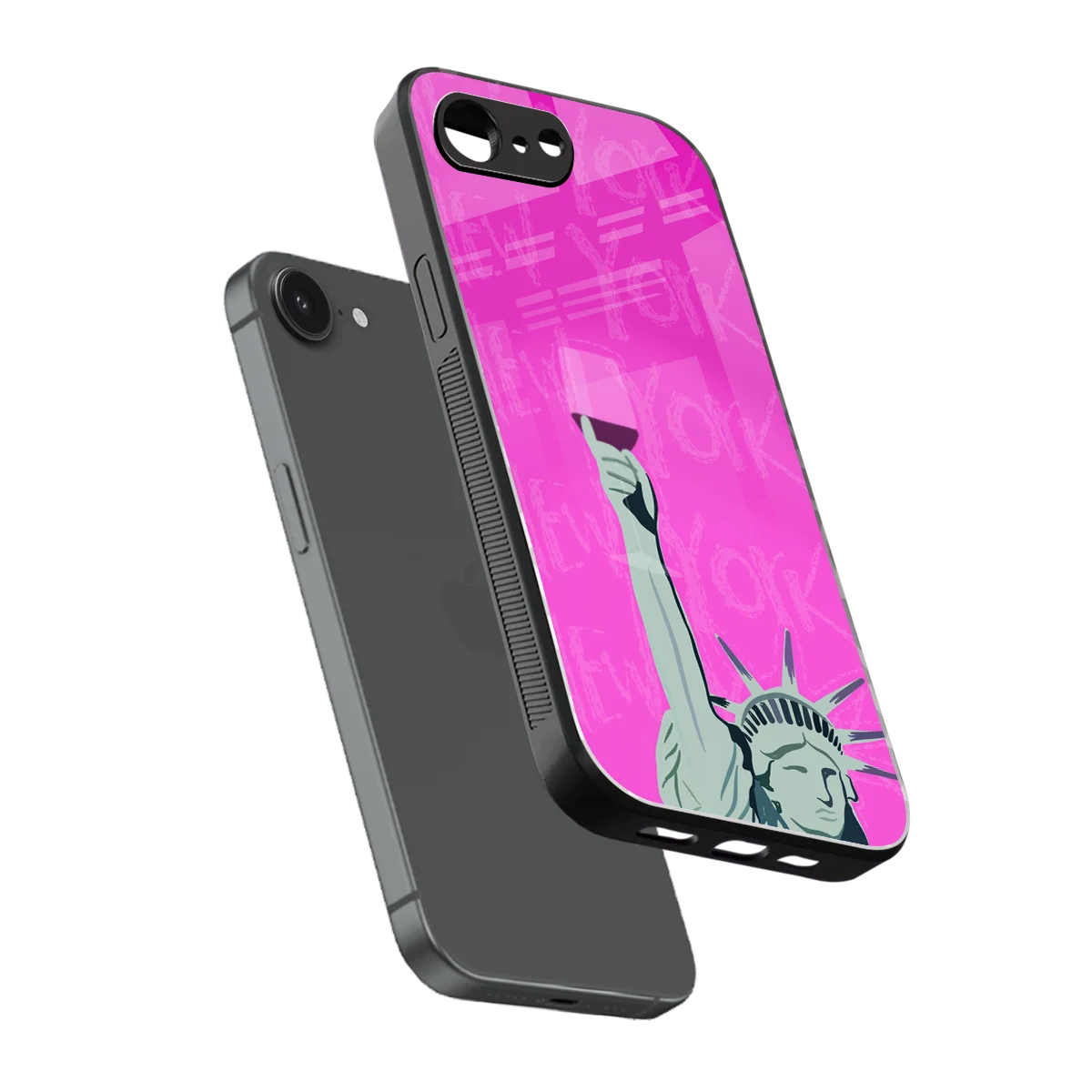 Freedom Toast sleek iphone 16e cover with tempered glass back and TPU edges