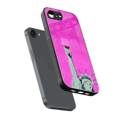 Freedom Toast sleek iphone 16e cover with tempered glass back and TPU edges