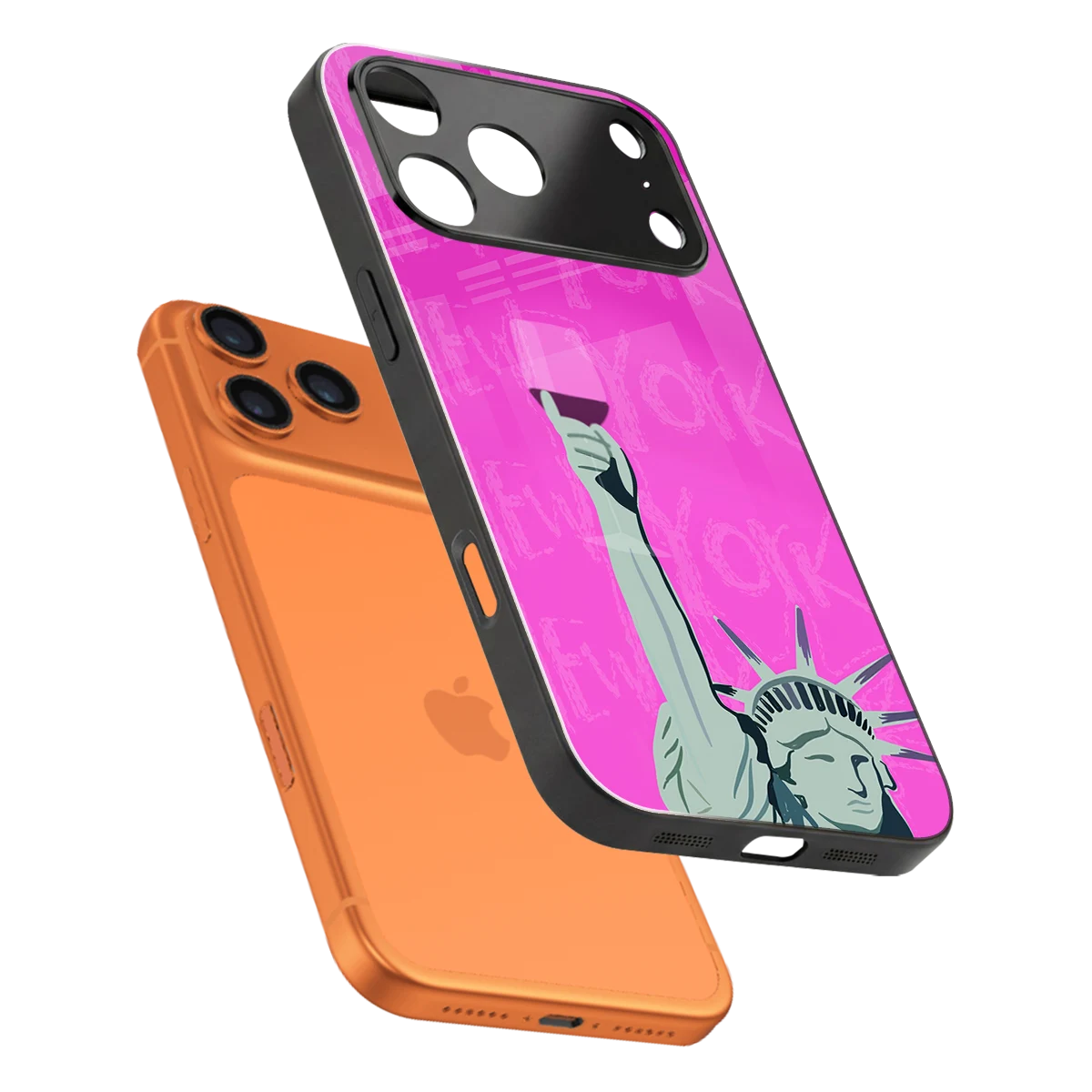 Freedom Toast sleek iphone 17 pro cover with tempered glass back and TPU edges