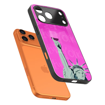 Freedom Toast sleek iphone 17 pro cover with tempered glass back and TPU edges