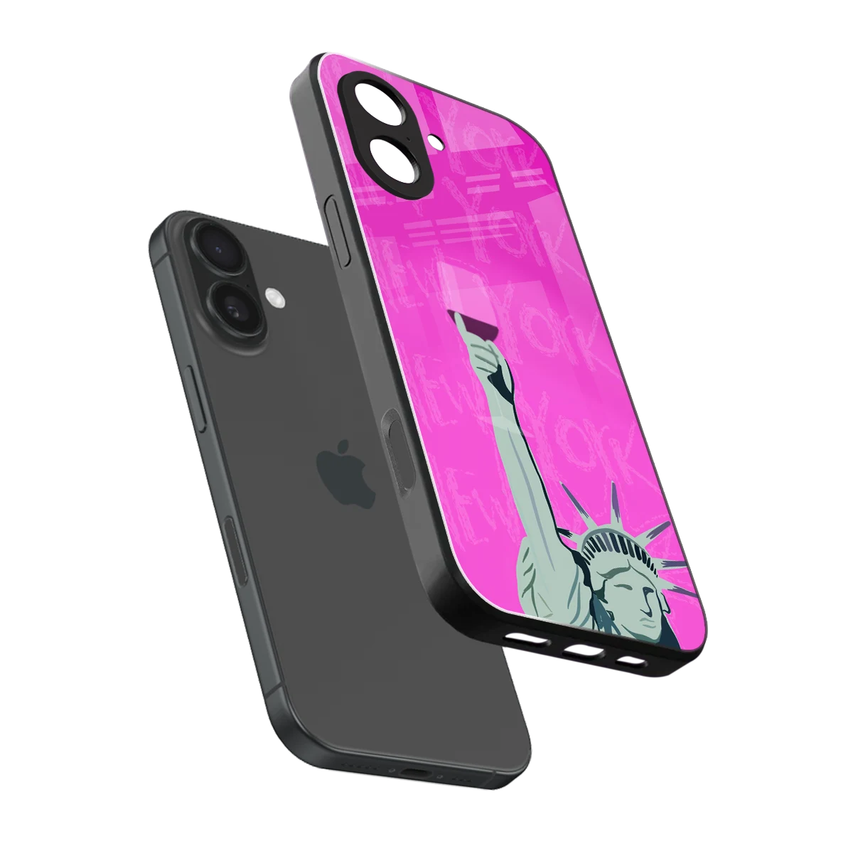 Freedom Toast sleek iphone 17 cover with tempered glass back and TPU edges