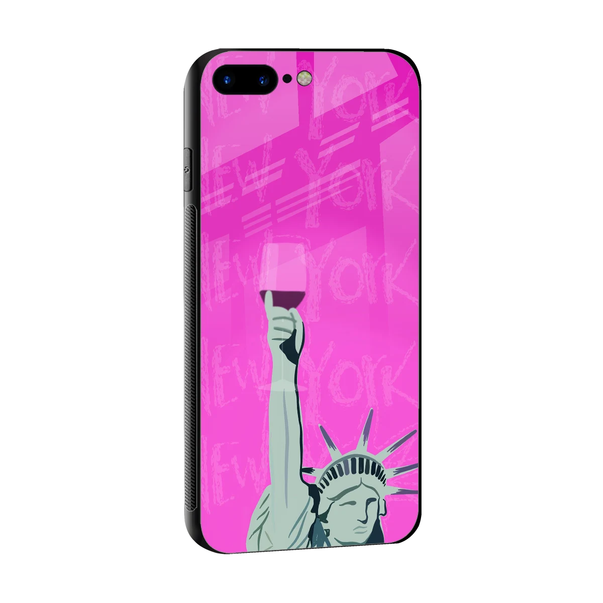 Freedom Toast sleek iphone 8 plus cover with tempered glass back and TPU edges