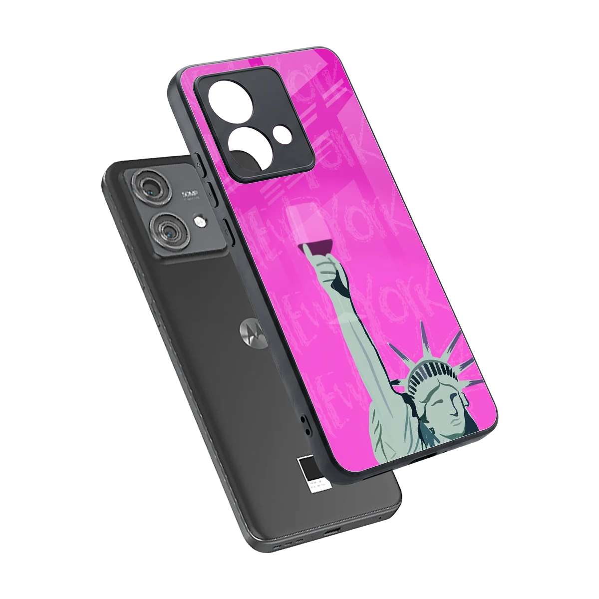 Freedom Toast sleek motorola edge 40 neo 5g cover with tempered glass back and TPU edges