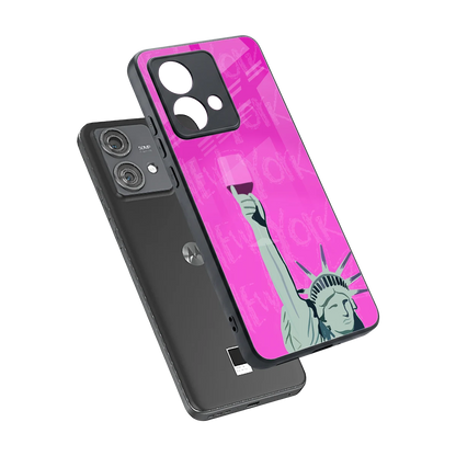 Freedom Toast sleek motorola edge 40 neo 5g cover with tempered glass back and TPU edges