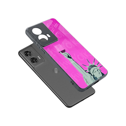 Freedom Toast sleek motorola edge 50 fusion cover with tempered glass back and TPU edges