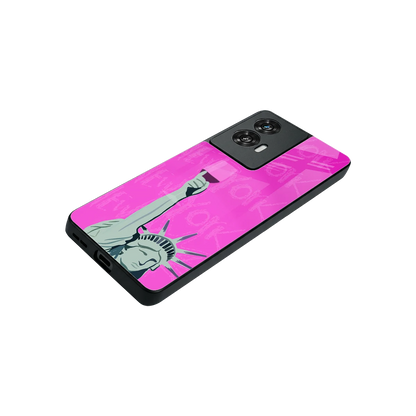 Freedom Toast stylish phone case for motorola edge 50 fusion | glossy glass and slim fit