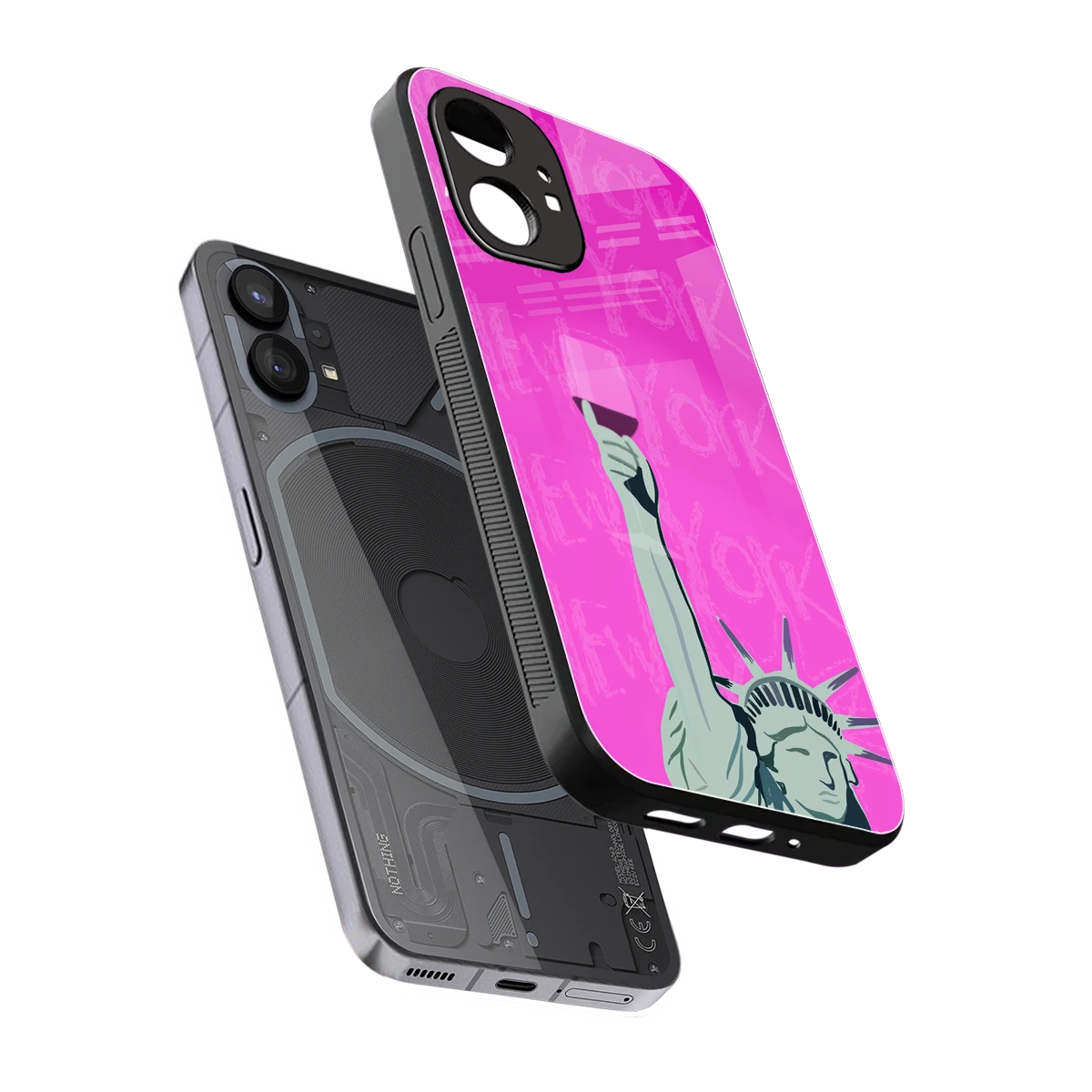Freedom Toast sleek nothing phone 1 cover with tempered glass back and TPU edges