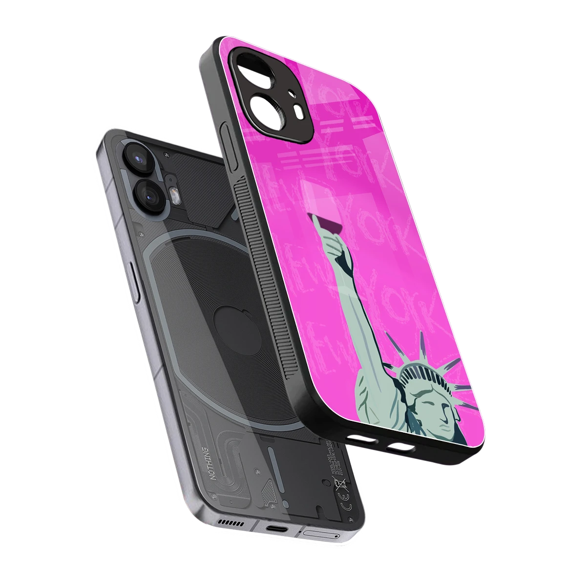 Freedom Toast sleek nothing phone 2 cover with tempered glass back and TPU edges