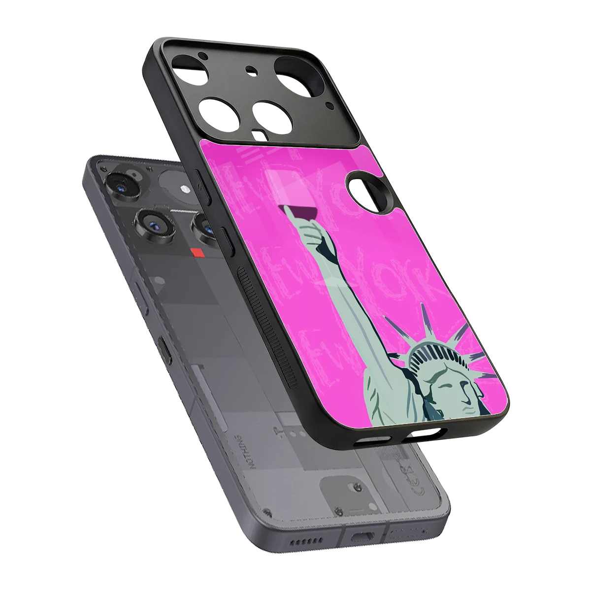 Freedom Toast sleek nothing phone 3 cover with tempered glass back and TPU edges