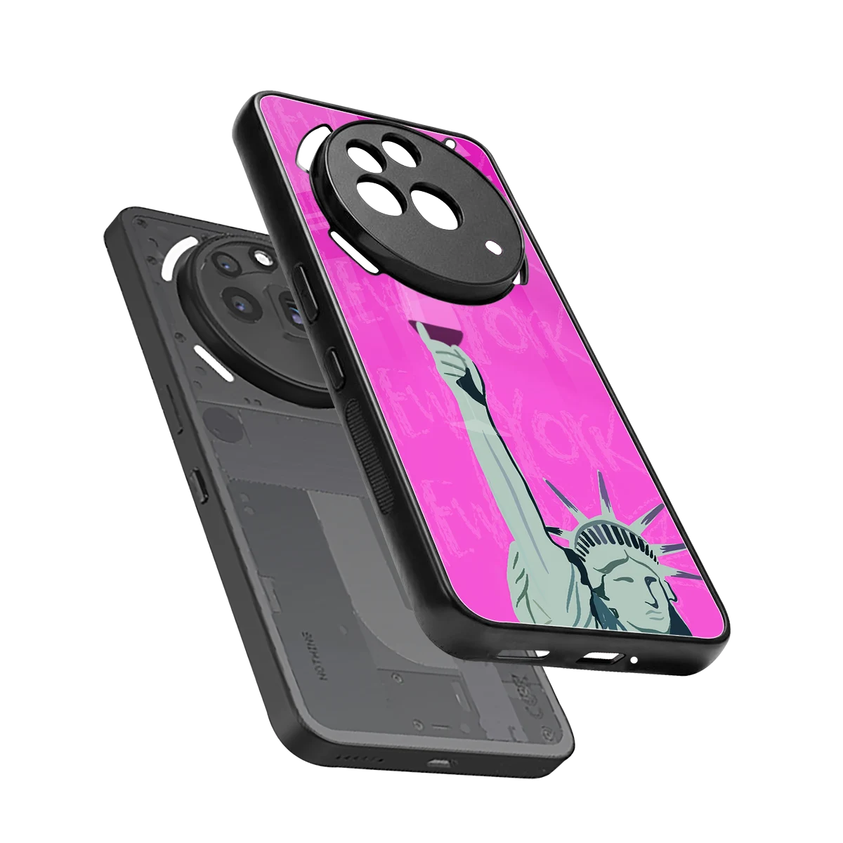Freedom Toast sleek nothing phone 3a pro cover with tempered glass back and TPU edges