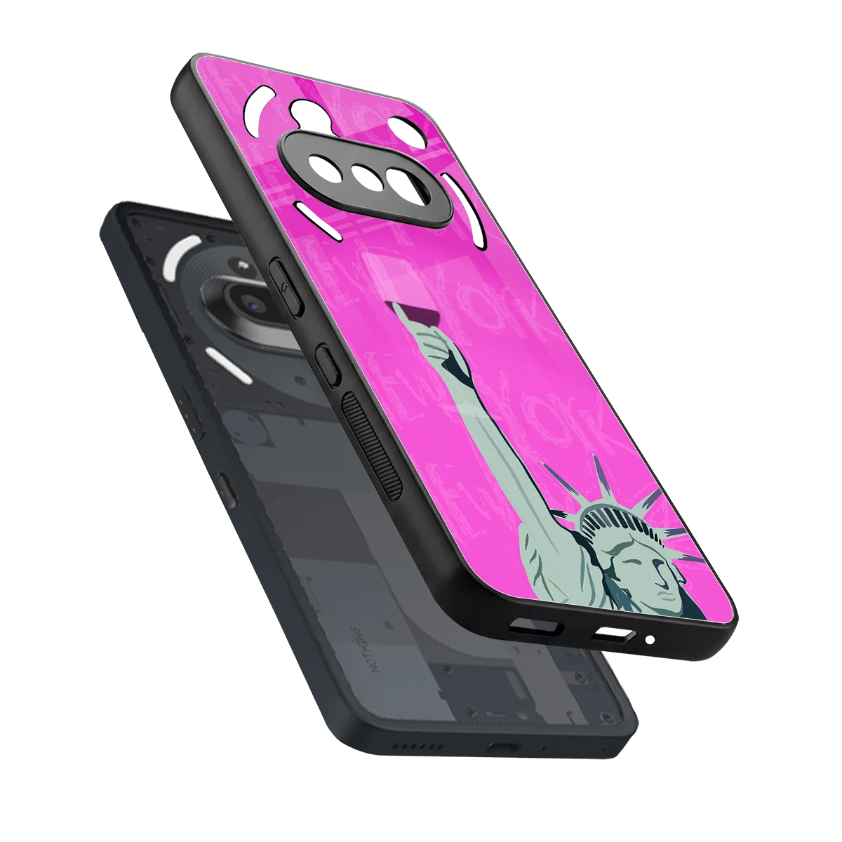 Freedom Toast sleek nothing phone 3a cover with tempered glass back and TPU edges