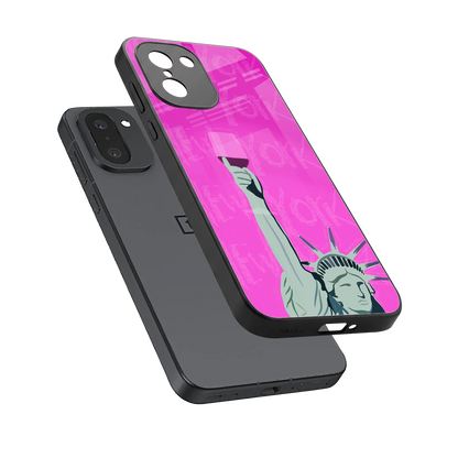 Freedom Toast sleek oneplus 15r cover with tempered glass back and TPU edges