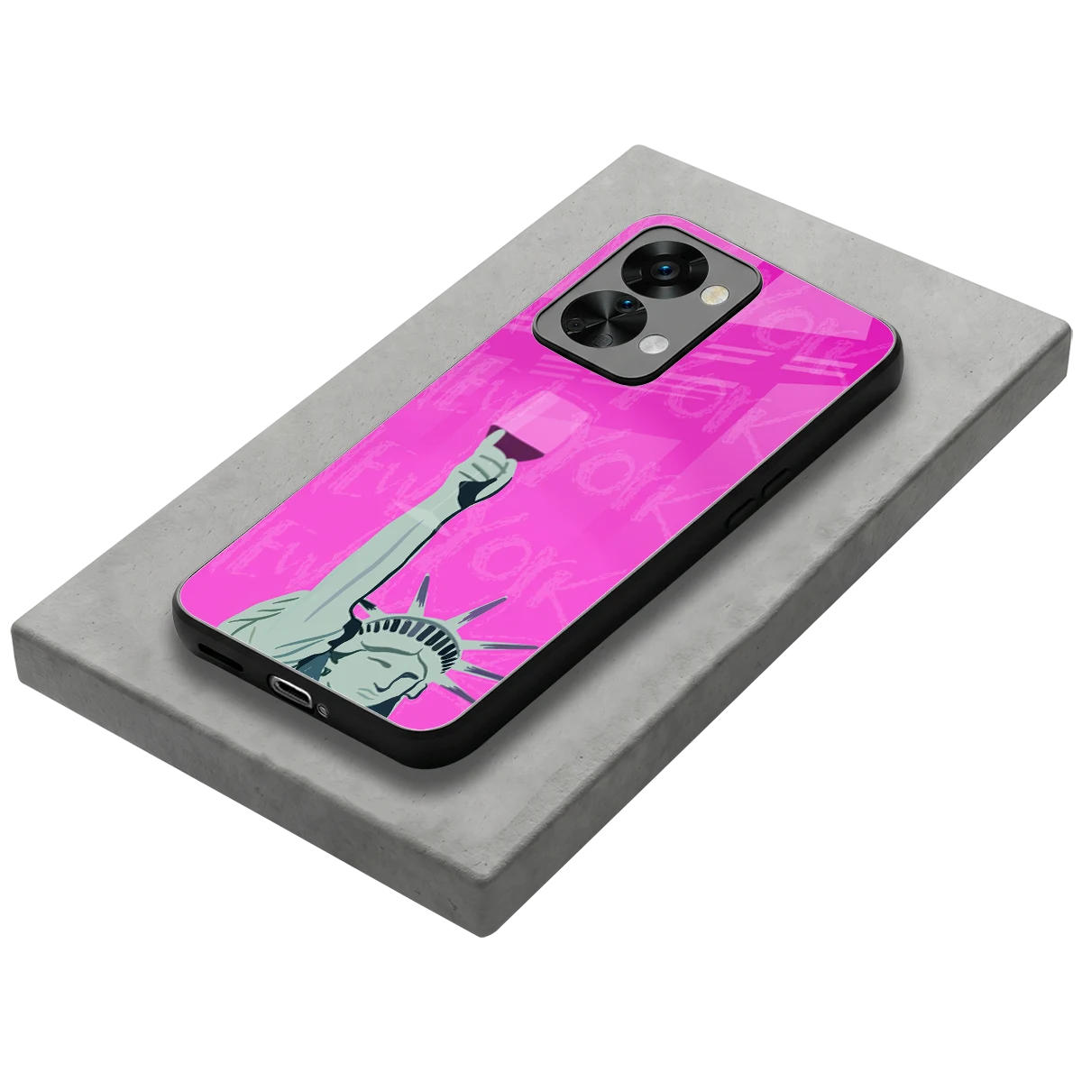 Freedom Toast stylish phone case for oneplus nord 2t | glossy glass and slim fit