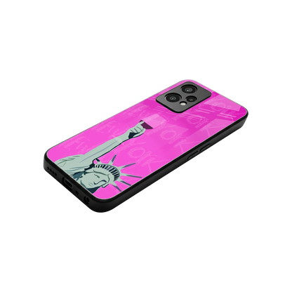 Freedom Toast stylish phone case for oneplus nord ce 2 lite | glossy glass and slim fit