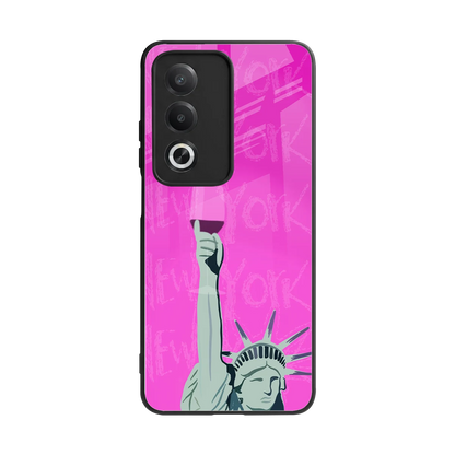 Freedom Toast back phone cover | glass case for oppo a3 pro