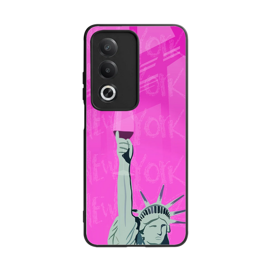 Freedom Toast back phone cover | glass case for oppo a3 pro