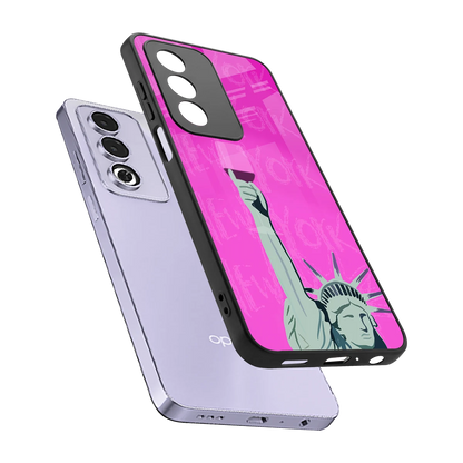 Freedom Toast sleek oppo a3 pro cover with tempered glass back and TPU edges