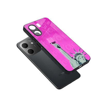 Freedom Toast sleek oppo a5x 5g cover with tempered glass back and TPU edges