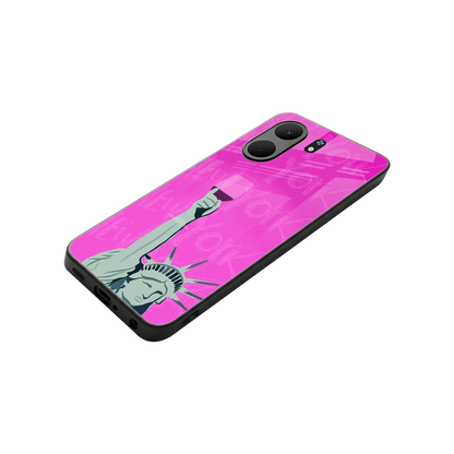 Freedom Toast stylish phone case for oppo a5x 5g | glossy glass and slim fit