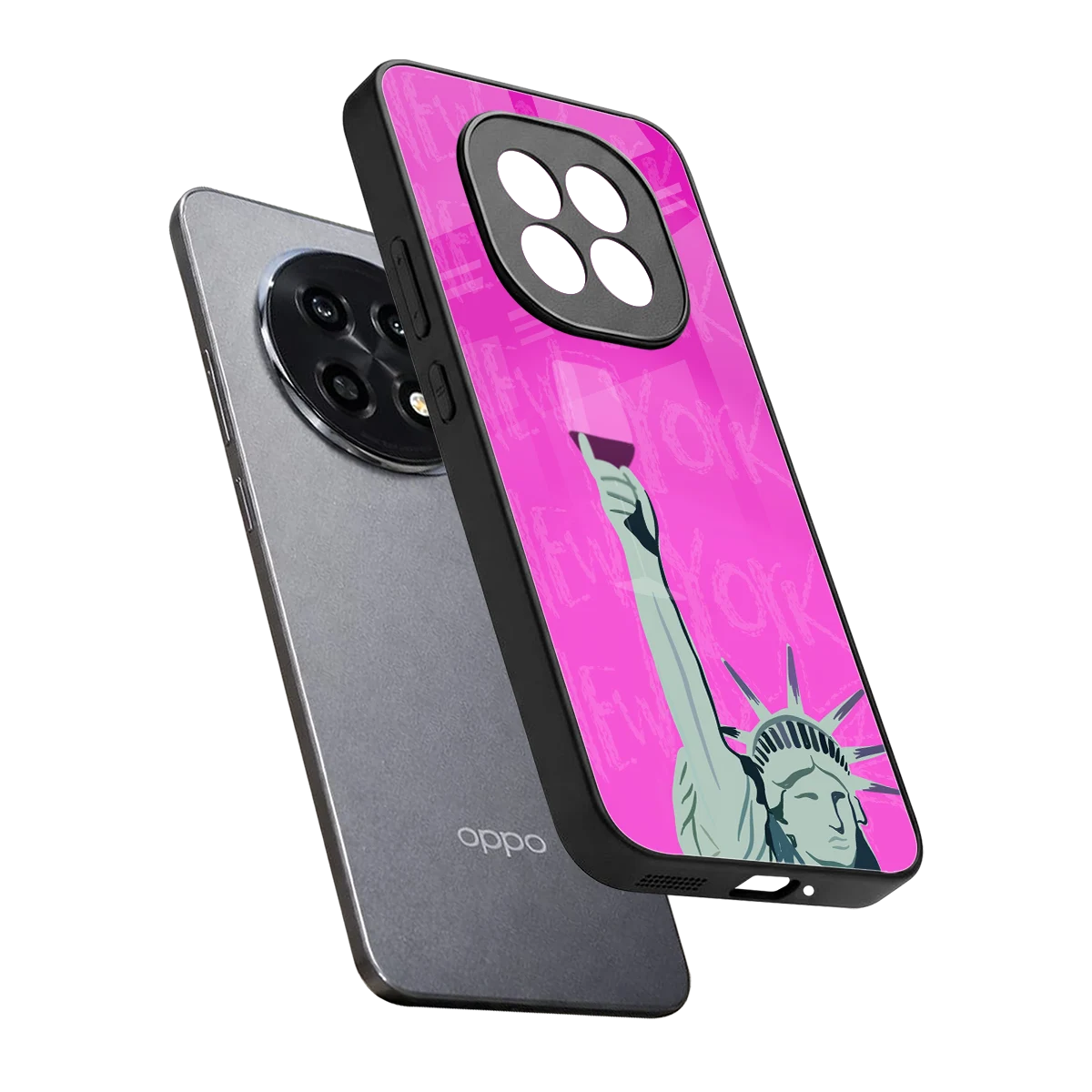 Freedom Toast sleek oppo f29 pro 5g cover with tempered glass back and TPU edges