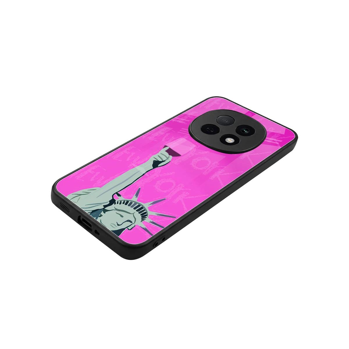 Freedom Toast stylish phone case for oppo f29 pro 5g | glossy glass and slim fit