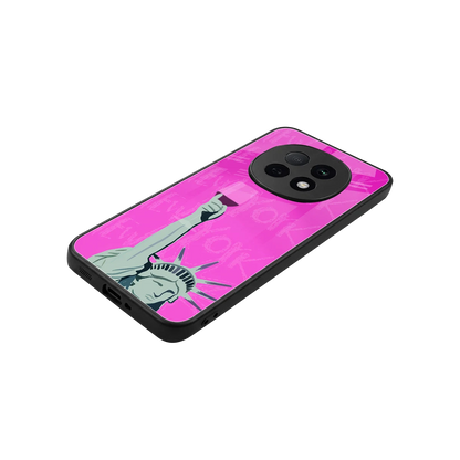 Freedom Toast stylish phone case for oppo f29 pro 5g | glossy glass and slim fit