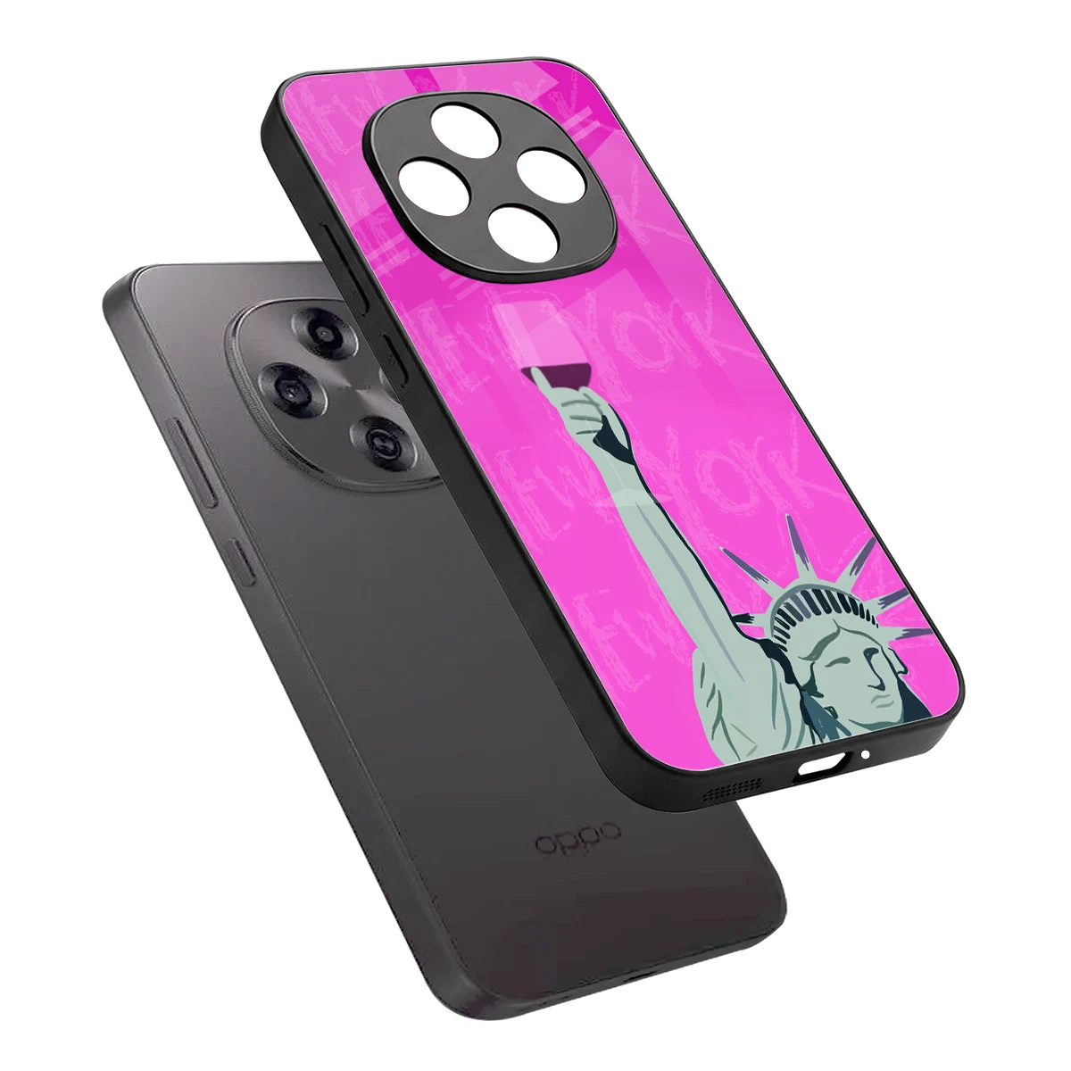 Freedom Toast sleek oppo f31 pro 5g cover with tempered glass back and TPU edges
