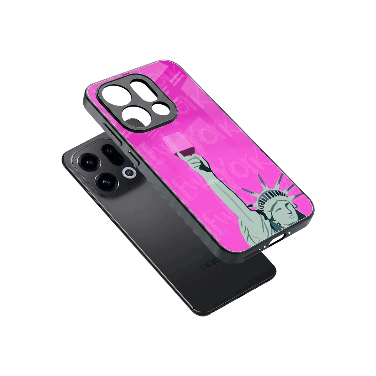 Freedom Toast sleek oppo find x9 cover with tempered glass back and TPU edges